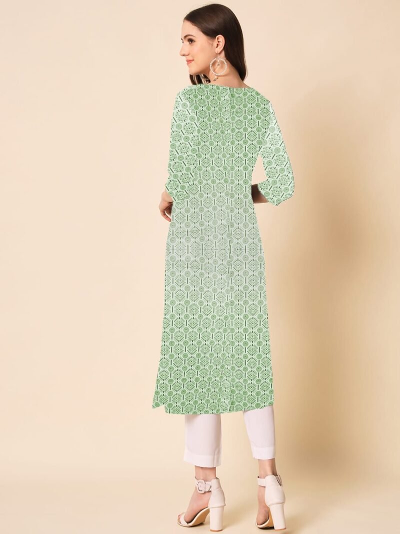 Elegant Green Printed Kurti (1-Piece) - Image 2