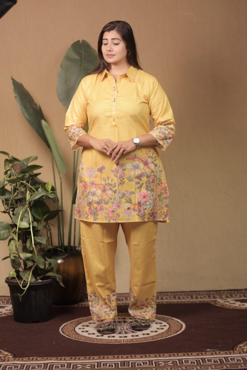 Sunshine Bloom Cotton-Linen Co-ords Set - Image 2