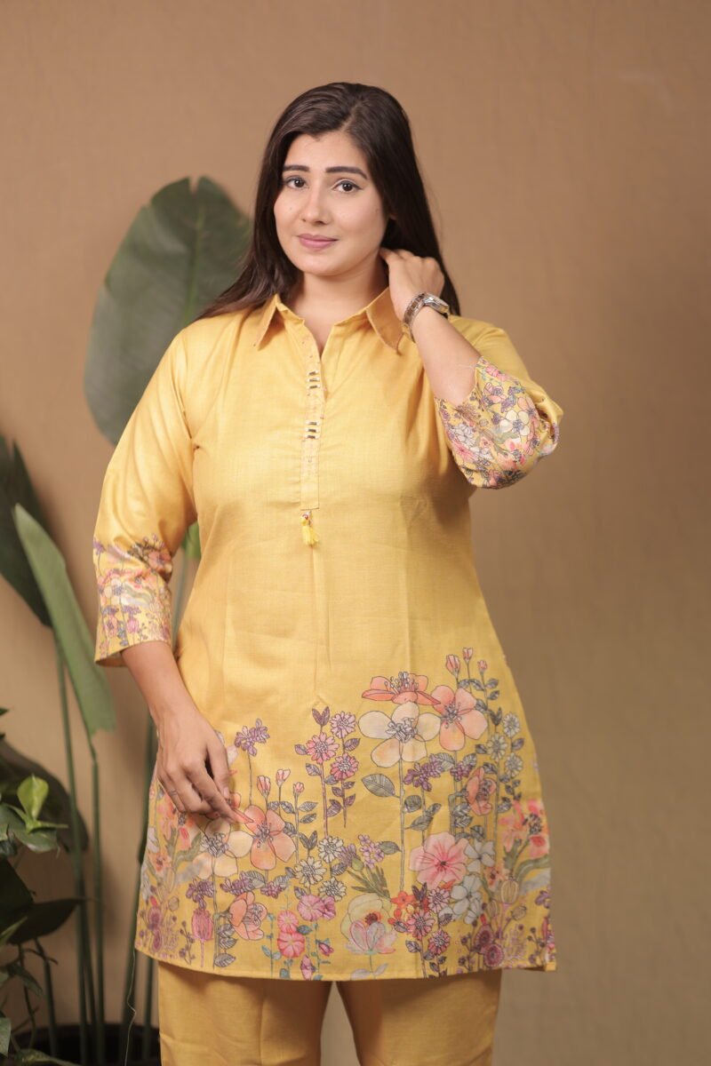 Sunshine Bloom Cotton-Linen Co-ords Set - Image 3