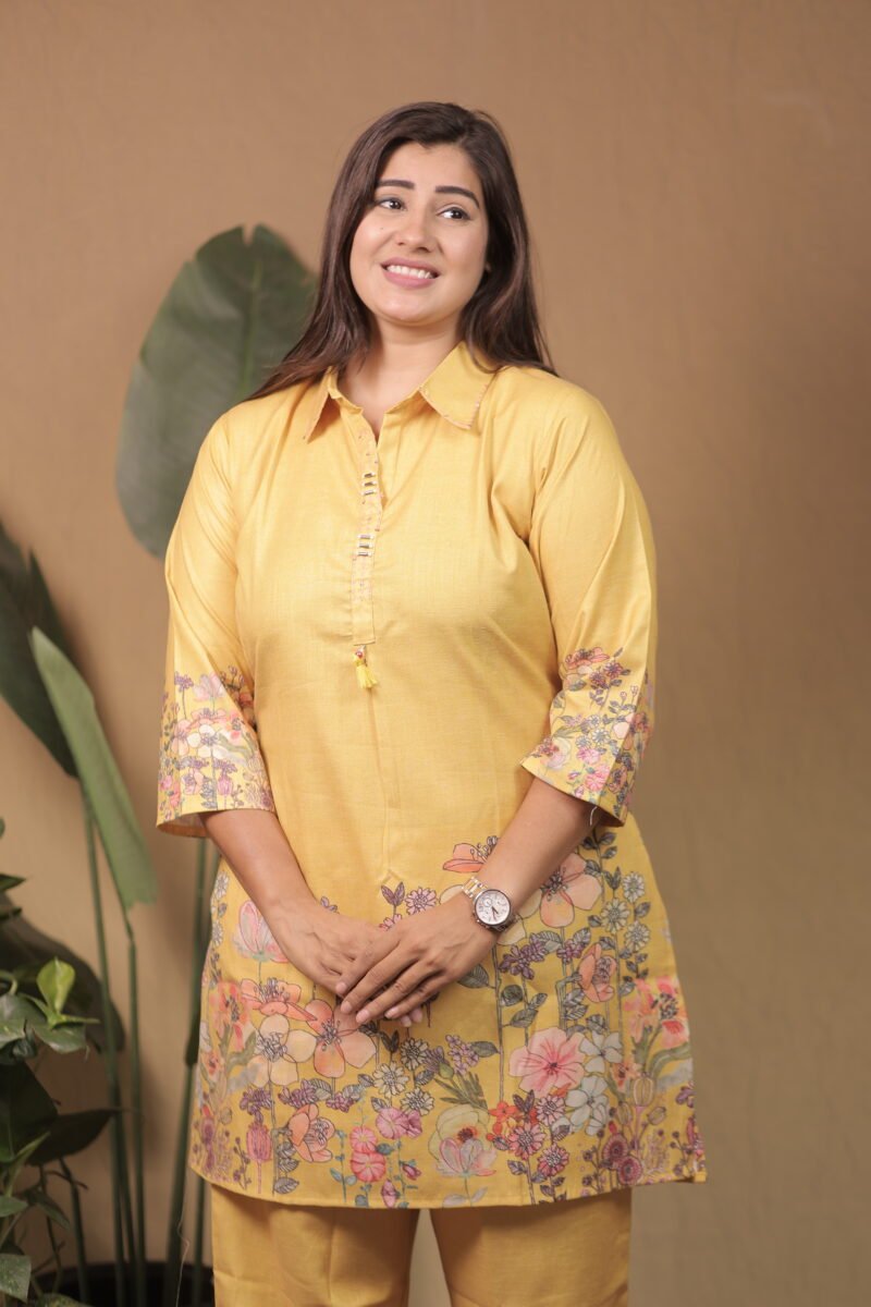 Sunshine Bloom Cotton-Linen Co-ords Set - Image 4